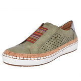 Leather Loafers Shoes Women Slip-On
