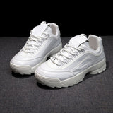 Weweya New Platform Chunky Sneakers Women White Shoes